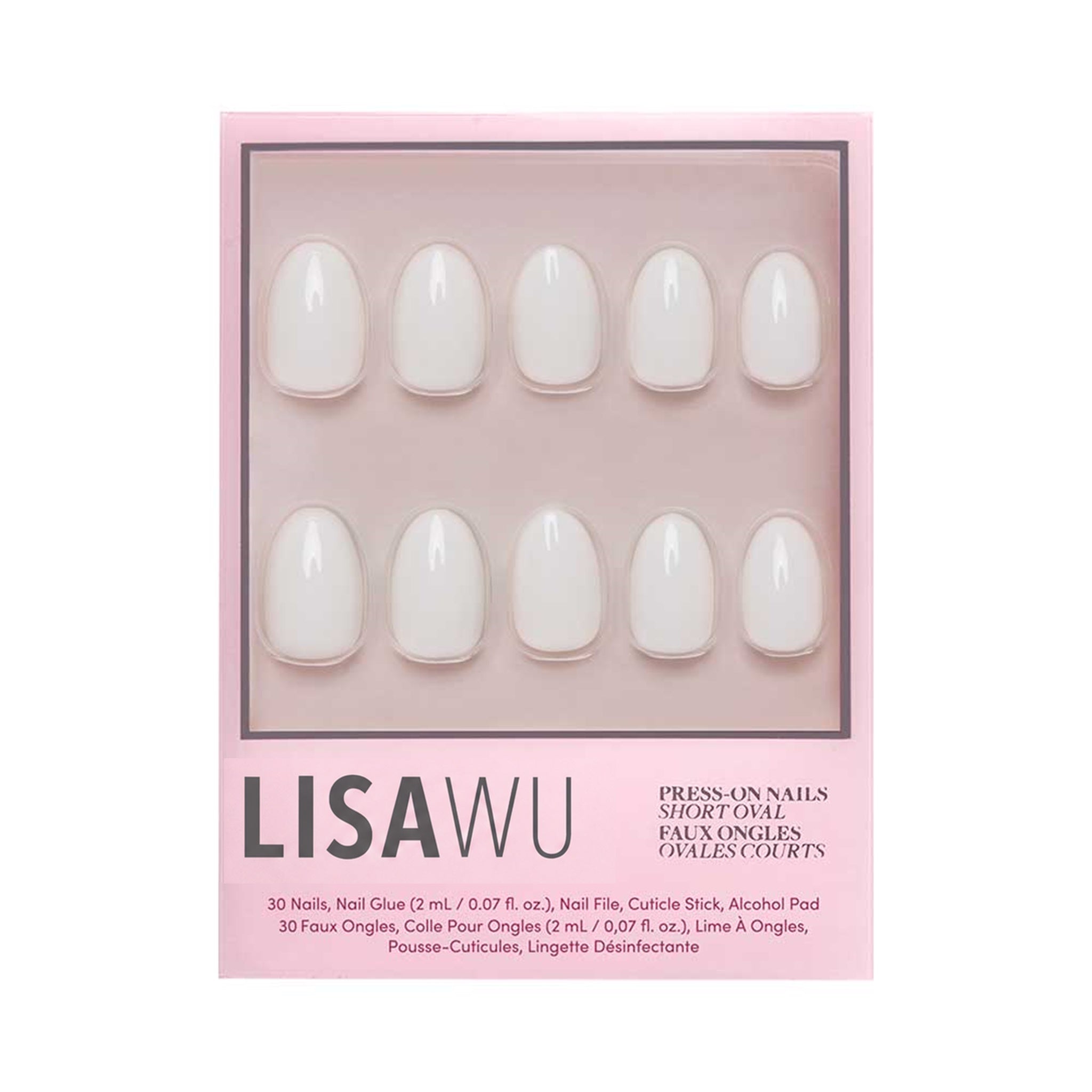White Swan press-on nails in white shade