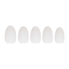 White Swan press-on nails - oval shape, short length