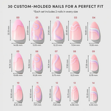 Wild Card press-on nails - almond shape, short length