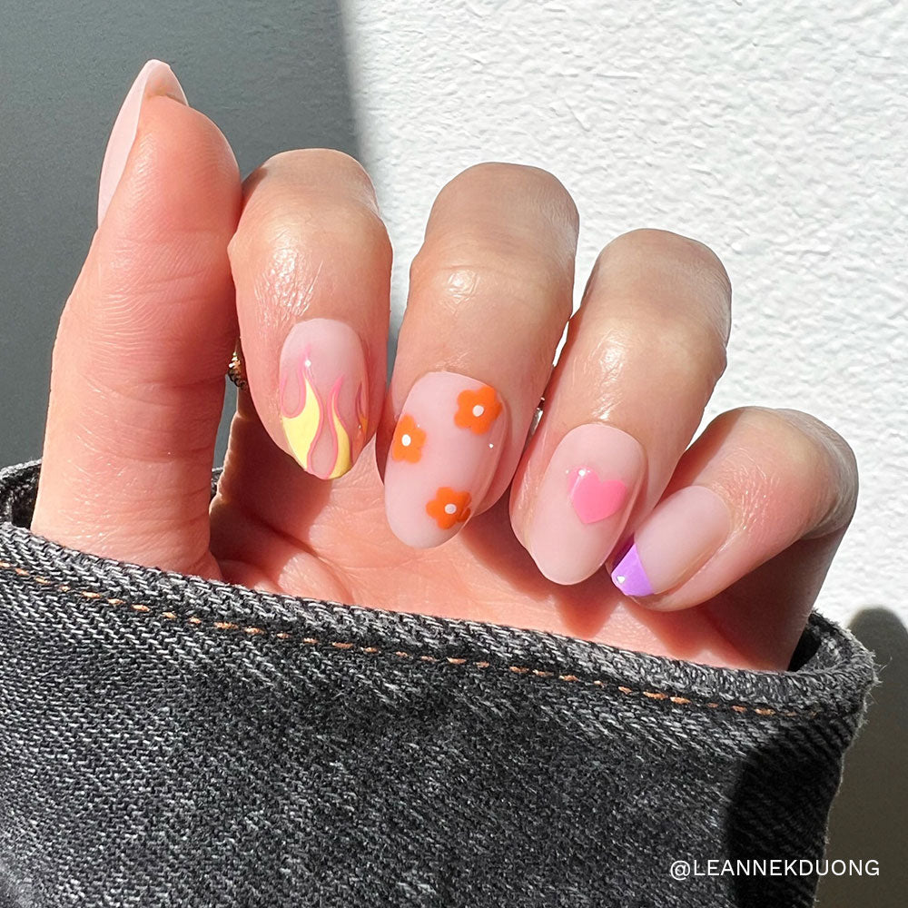 Wild Child press-on nails in blue shade