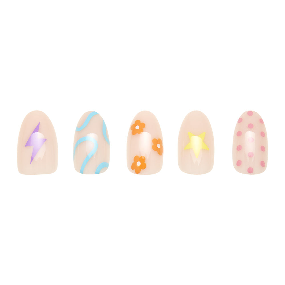 Wild Child press-on nails with glossy finish