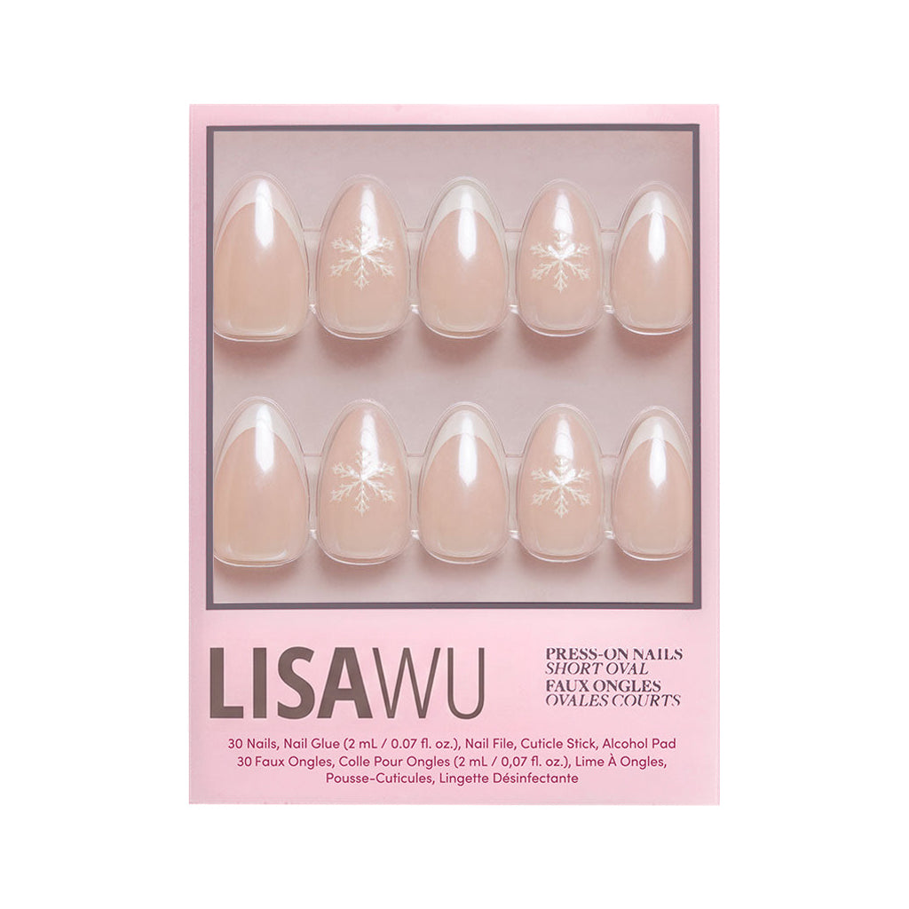 Winter Glaze press-on nails in pink shade