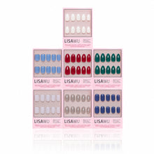 Winter Opulence press-on nails in blue shade