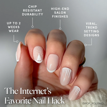 Winter's Tale press-on nail design - 3d style detail