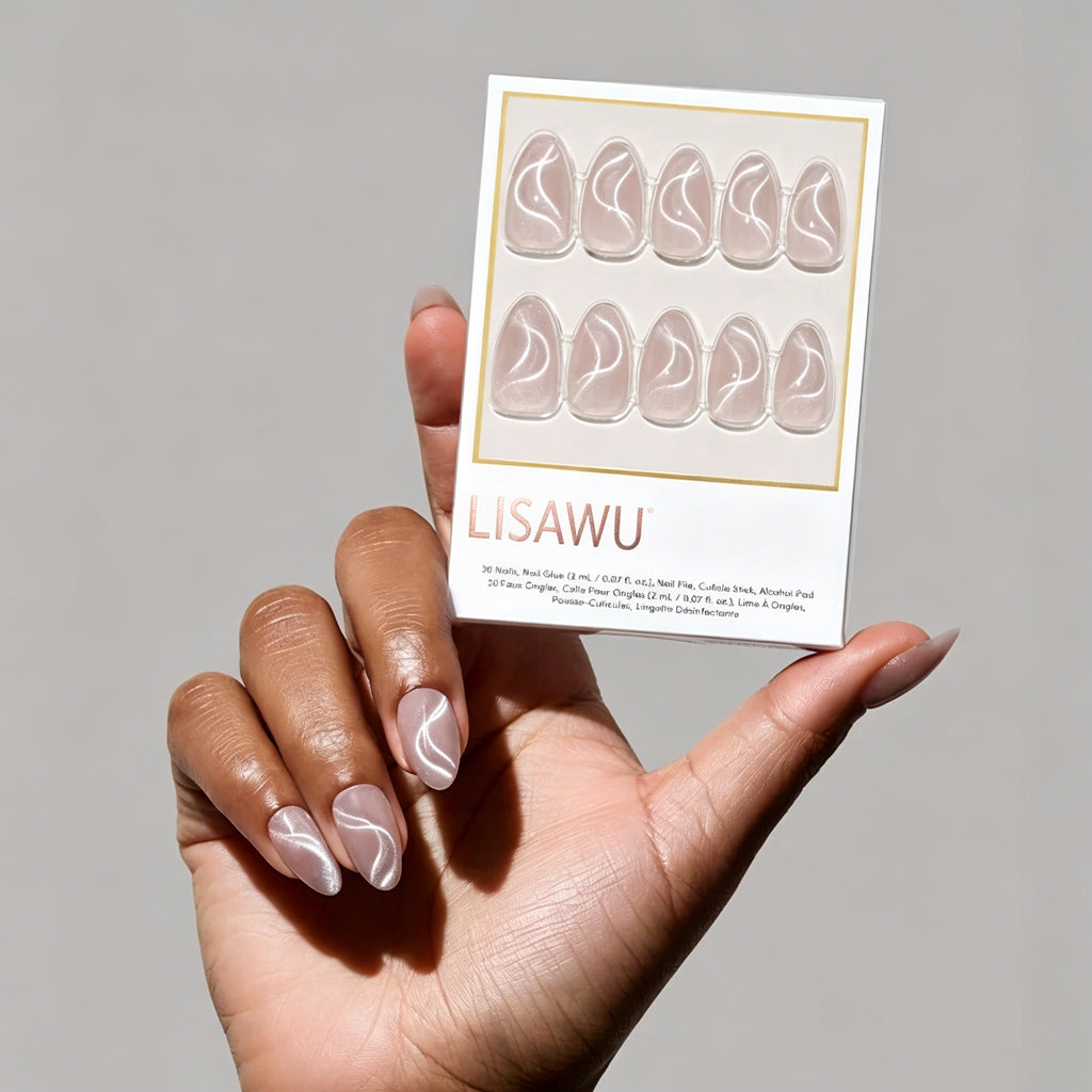 WOO-MAN! press-on nails in silver shade